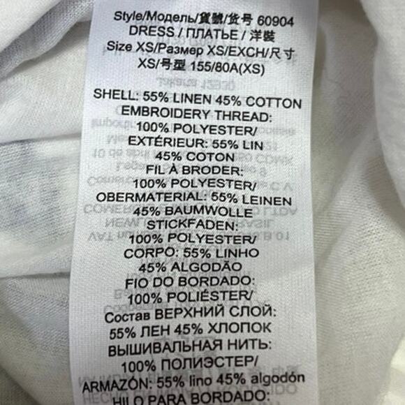 Tory Burch White Black Striped Flutter Boho Peasant Tassel Tie Midi Dress Sz XS - Picture 5 of 5